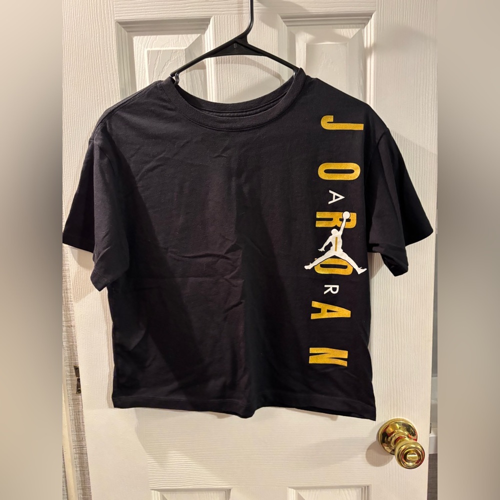 Jordan Black Tee with Gold Logo XL